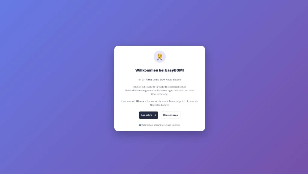 Onboarding mit Anna